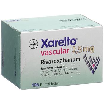 Xarelto vascular film tablets 2.5 mg 196 pcs